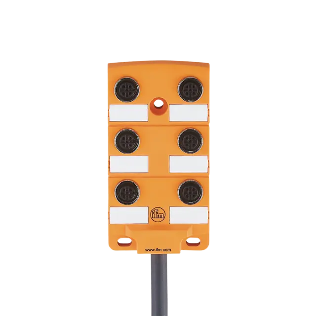 Produktfoto 1 von EBC018: Zentralverteiler; M12; 6; 5 m; PUR; Gehäusewerkstoffe Gehäuse: PA; IP 67