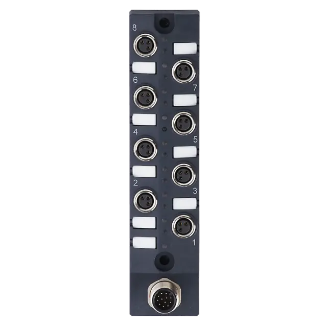 Produktfoto 1 von EBC045: Zentralverteiler; M8; 8; PNP; Gehäusewerkstoffe Gehäuse: PBT-GF20; IP 67