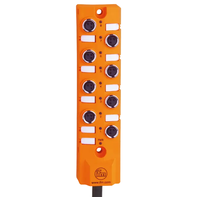 Produktfoto 1 von EBC055: Zentralverteiler; M8; 8; PNP; 10 m; PUR; Gehäusewerkstoffe Gehäuse: PBT-