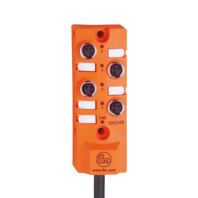 EBC059: Zentralverteiler; M8; 4; NPN; 10 m; PUR; Gehäusewerkstoffe Gehäuse: PBT-
