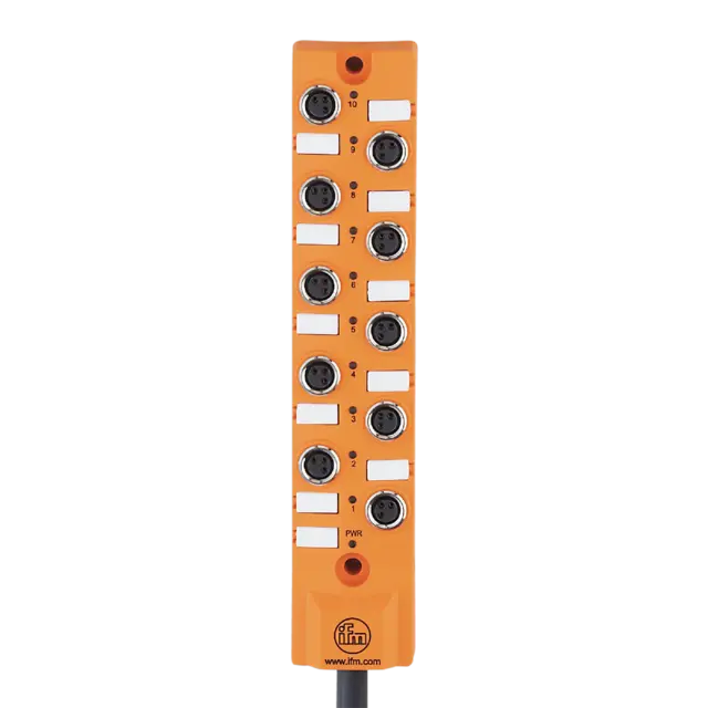 Produktfoto 1 von EBC136: Zentralverteiler; M8; 10; PNP; 5 m; PUR; Gehäusewerkstoffe Gehäuse: PBT-