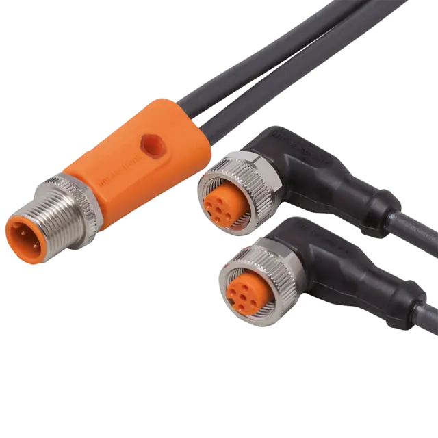 Produktfoto 1 von EVC505: Y-Verbindungskabel; 2; PNP; PUR; IP 65; IP 67; IP 68; IP 69K; Silikonfre