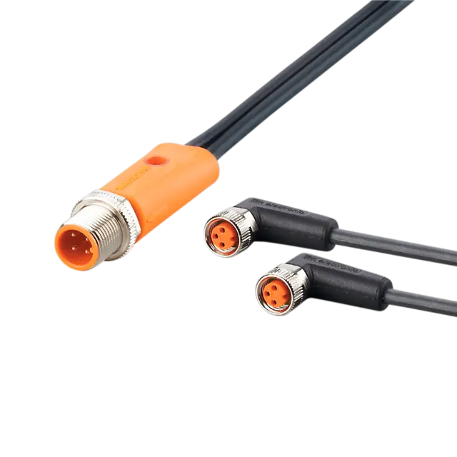 Produktfoto 1 von EVC607: Y-Verbindungskabel; 2; 0,3 m; PUR; IP 65; IP 67; IP 68; IP 69K; Silikonf