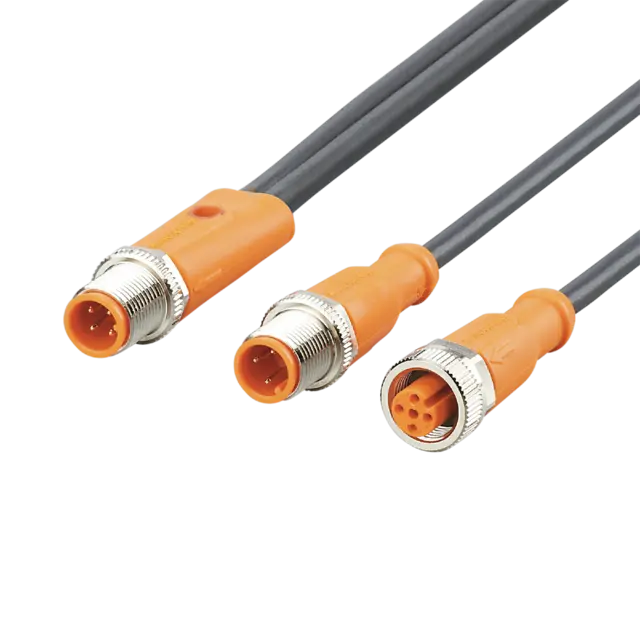 Produktfoto 1 von EVC694: Y-Verbindungskabel; M12; 2 m; PUR; IP 65; IP 67; IP 68; IP 69K; Silikonf