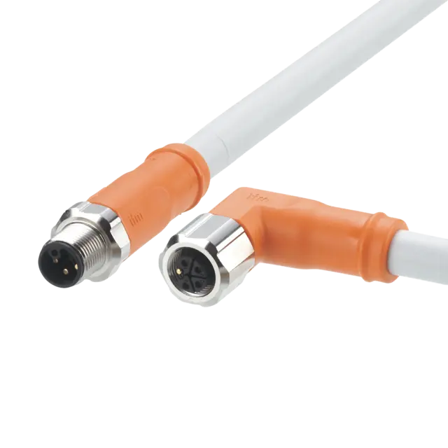 Produktfoto 1 von EVCA32: Verbindungskabel; Powerkabel, L-codiert; 0,25 m; PUR; IP 65; IP 67; IP 6