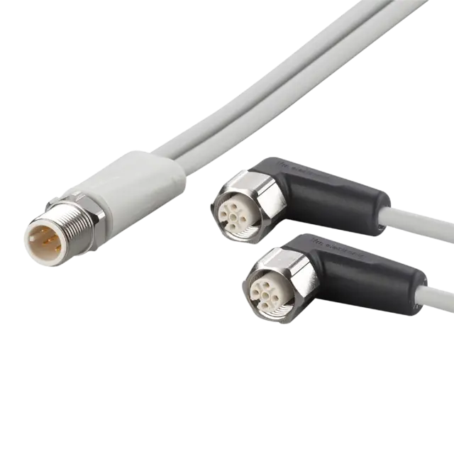 Produktfoto 1 von EVF337: Y-Verbindungskabel; 2; PNP; 5 m; MPPE; IP 65; IP 67; IP 68; IP 69K; Sili