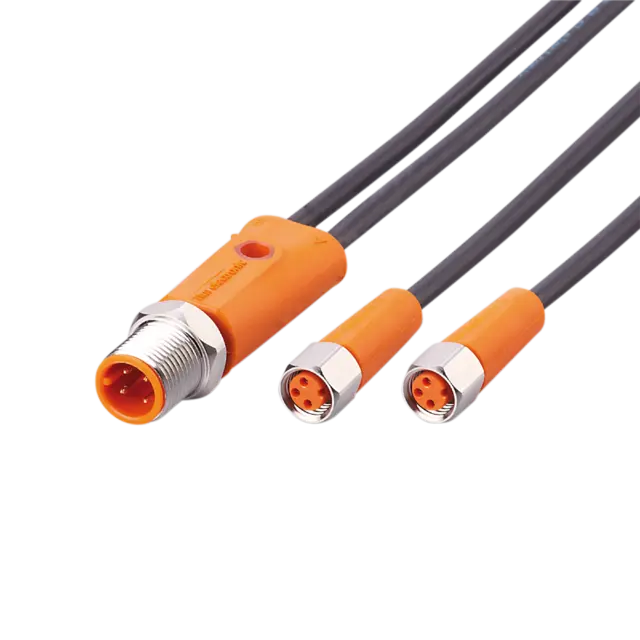 Produktfoto 1 von EVM064: Y-Verbindungskabel; Betriebsspannung < 50 V AC; 2; 0,12 m; PUR; IP 65; I