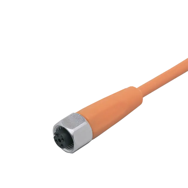 EVT405: Anschlusskabel mit Buchse; Betriebsspannung < 30 V AC; 2 m; PVC; IP 65;
