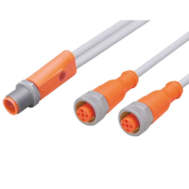 Produktfoto 1 von EVW164: Y-Verbindungskabel; Betriebsspannung < 60 V AC; 2; 1 m; PUR; IP 65; IP 6