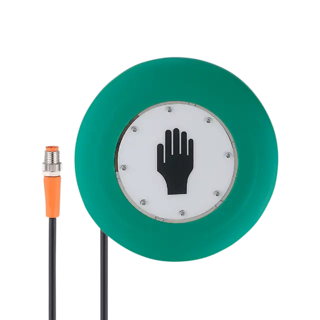 Produktfoto 1 von KT5006: Kapazitiver Handsensor; Ø 100 / L = 11 mm; Schließer; DC; PNP; 0,3 m PUR