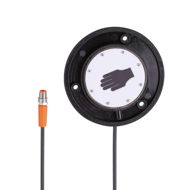 Produktfoto 1 von KT5014: Kapazitiver Handsensor; Ø 97 / L = 11 mm; Schließer; DC; PNP; 0,3 m PUR-