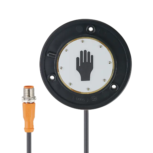 KT5020: Kapazitiver Handsensor; Ø 97 / L = 11 mm; Schließer; DC; PNP; 0,3 m PUR-
