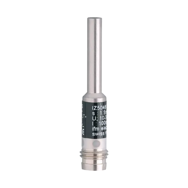 Produktfoto 1 von IZ5046: Induktiver Sensor; Ø 4 / L = 41 mm; Schaltabstand 1,5 mm nicht bündig ei