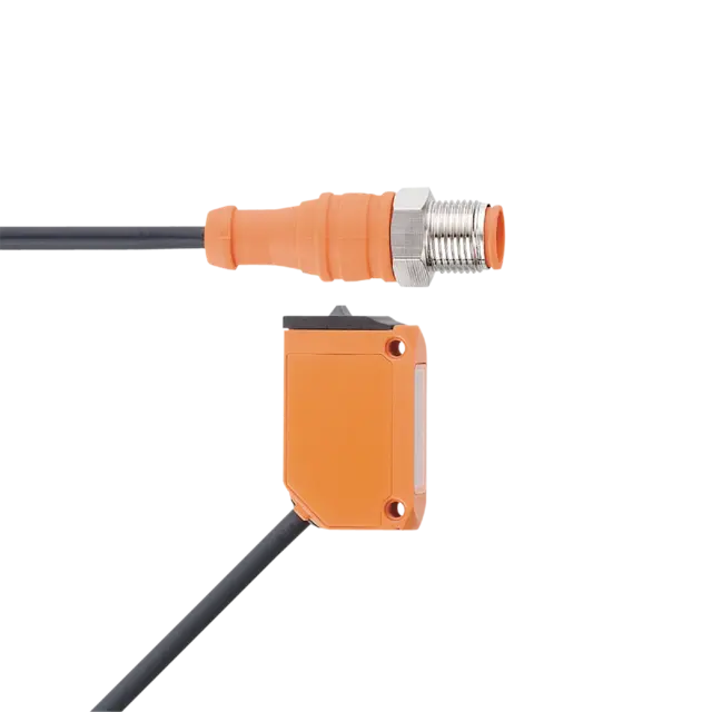 Produktfoto 1 von O6S201: Einweglichtschranke; Rotlicht; 10 m; IP 65; IP 67; 0,3 m PUR-Kabel; M12