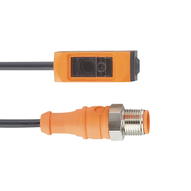 Produktfoto 1 von O6S701: Einweglichtschranke; Rotlicht; 15 m; IP 65; IP 67; 0,3 m PUR-Kabel; M12