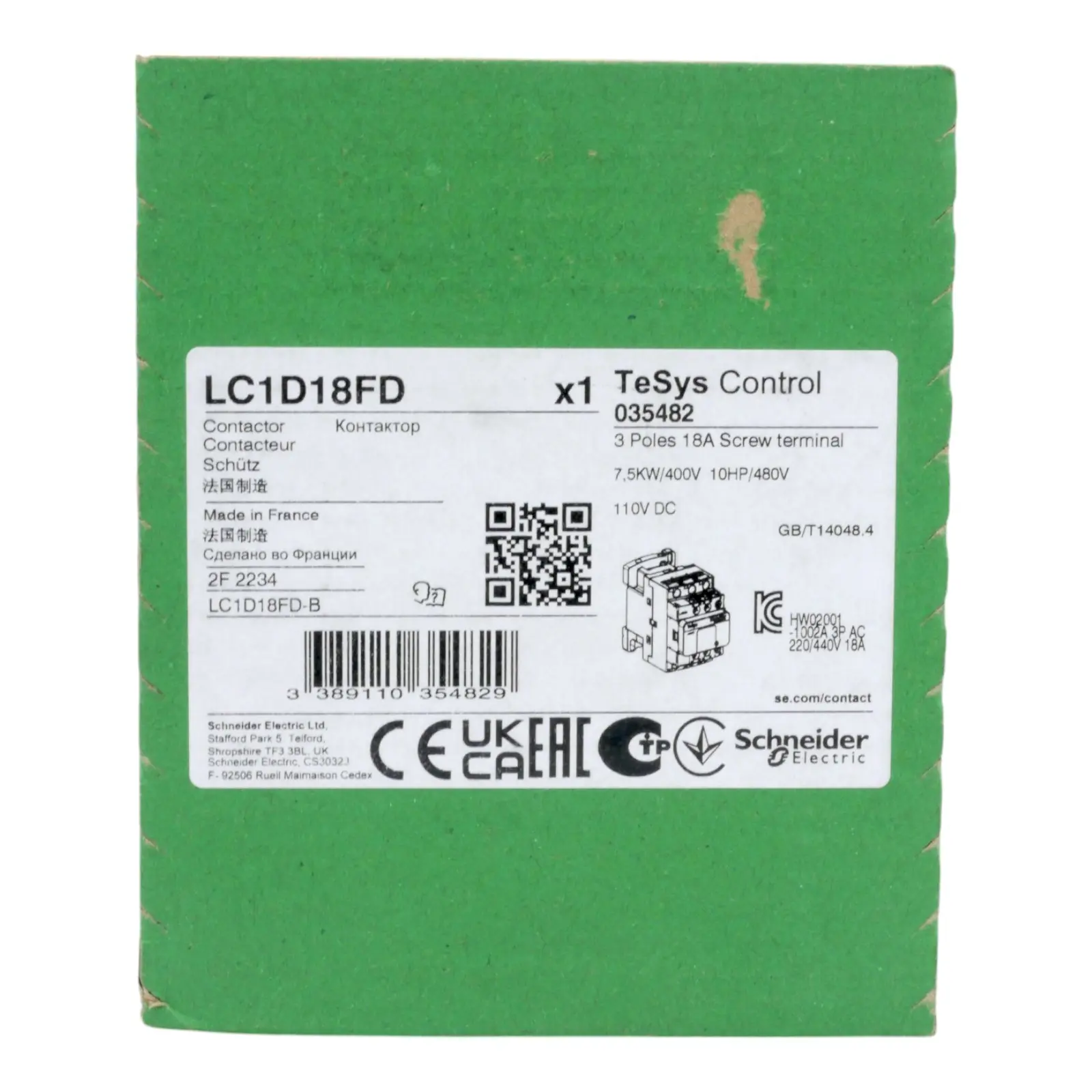 Produktfoto 1 von SCHNEIDER ELECTRIC LC1D18FD
