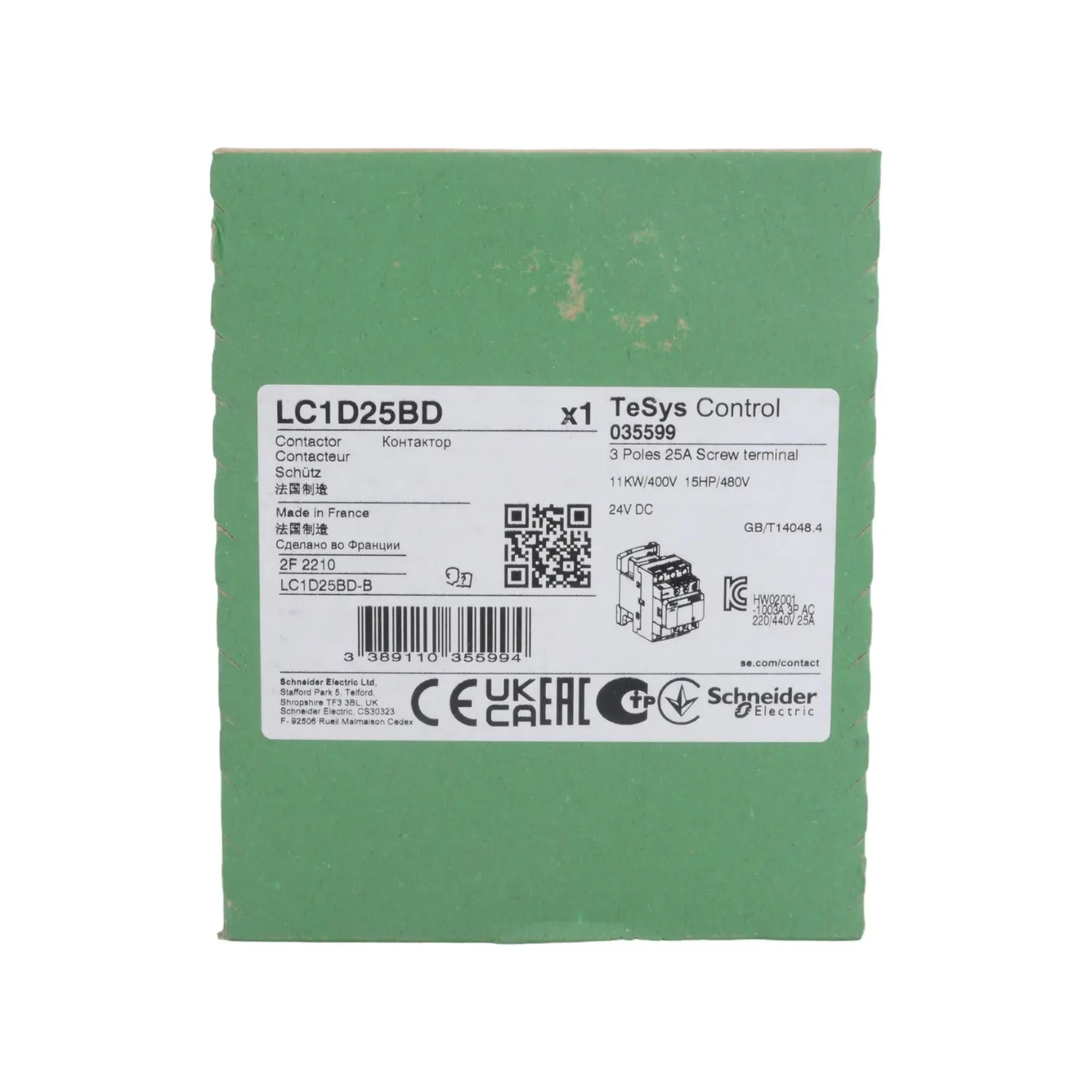Produktfoto 1 von SCHNEIDER ELECTRIC LC1D25BD