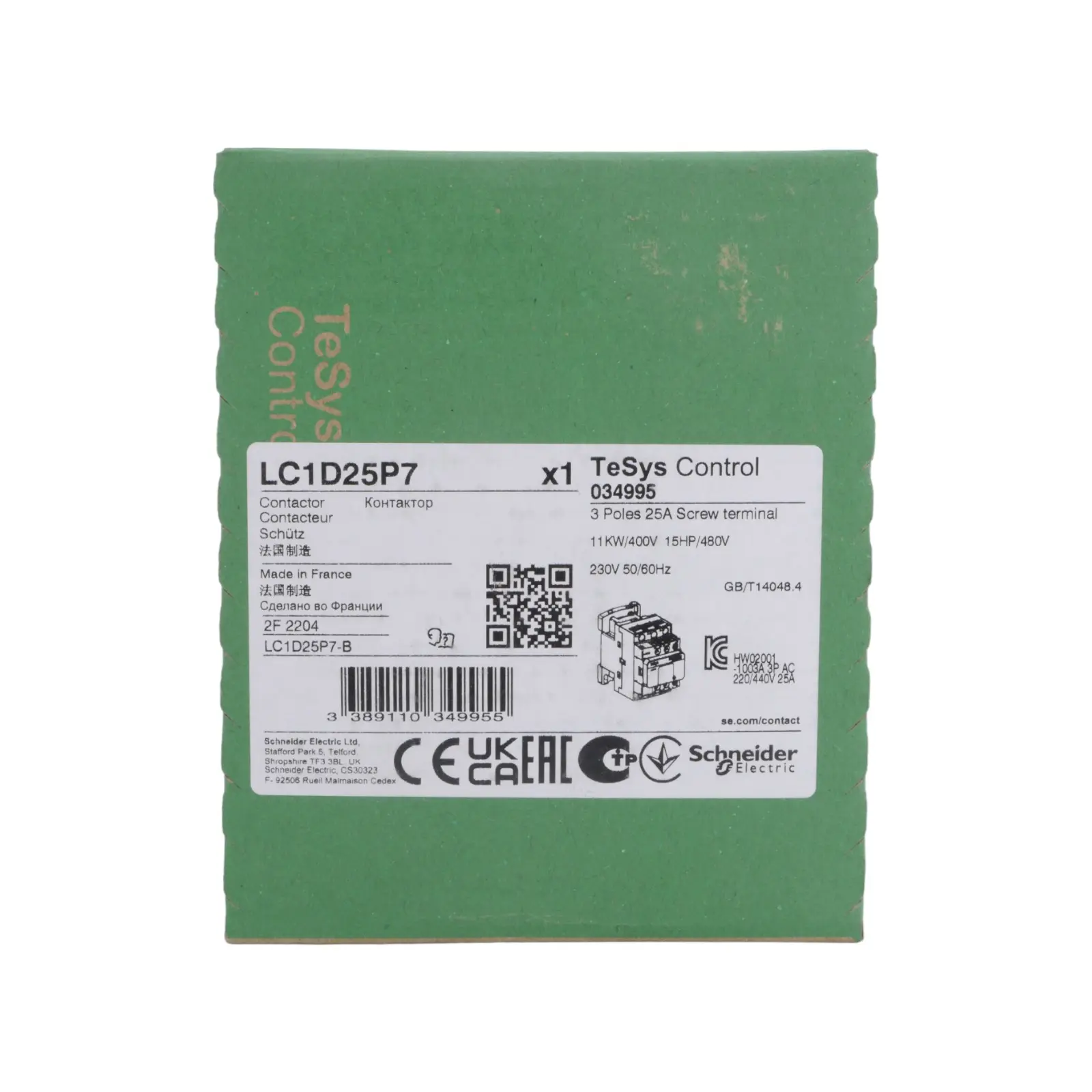 Produktfoto 1 von SCHNEIDER ELECTRIC LC1D25P7