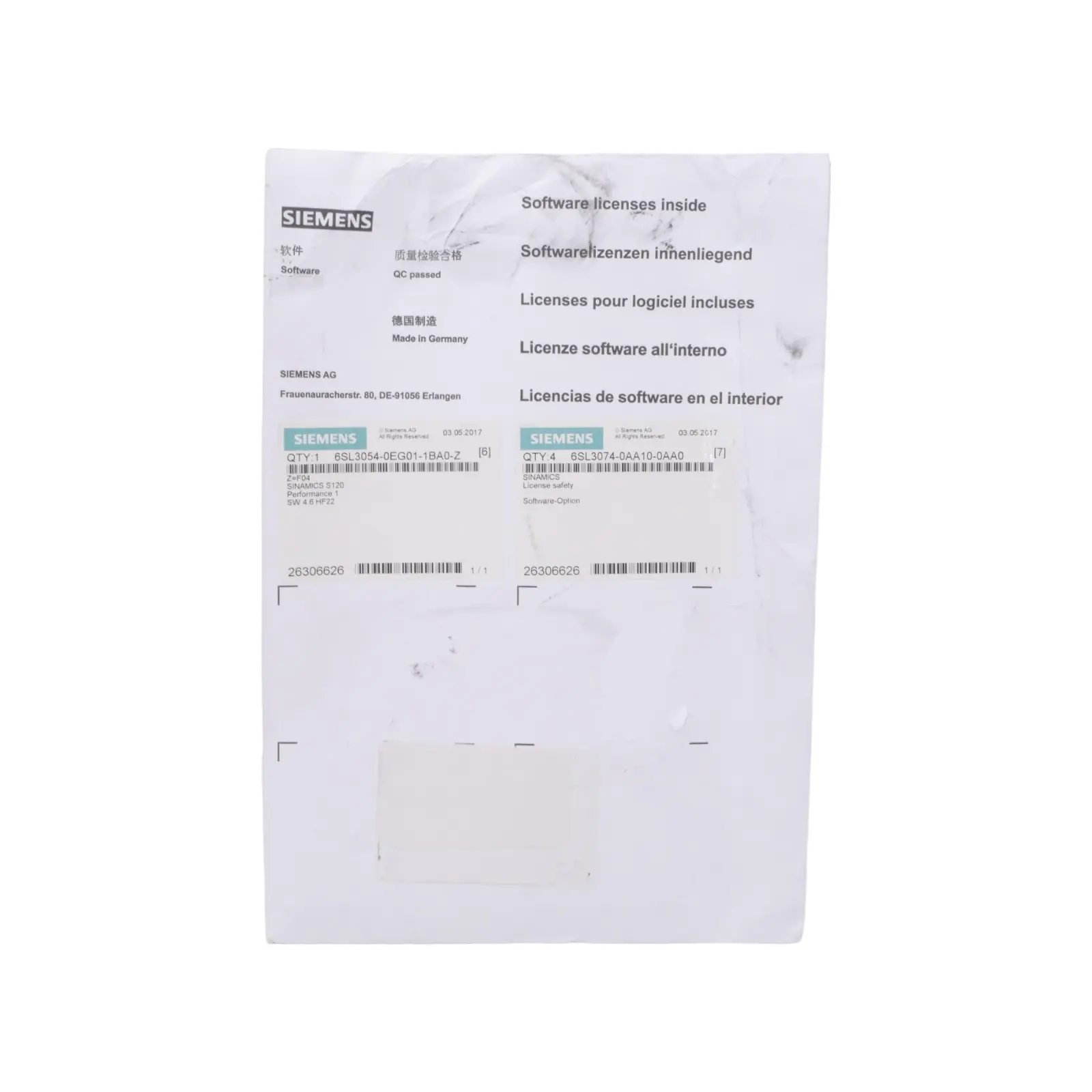 Produktfoto 1 von SIEMENS 6SL3054-0EG01-1BA0-Z