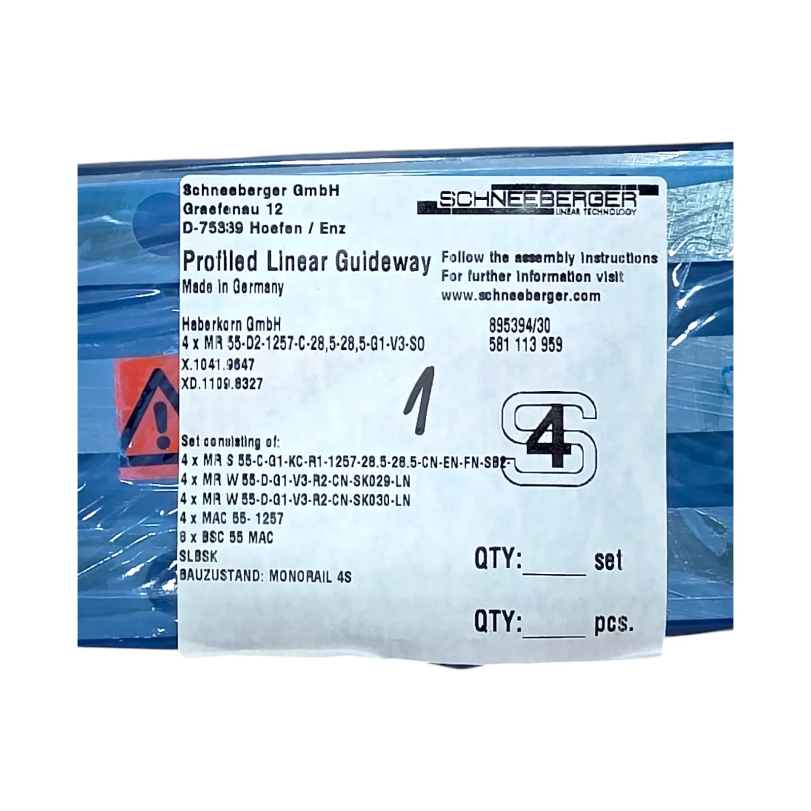 Produktfoto 1 von SCHNEEBERGER MR 55-D2-1257-C-28,5-28,5-G1-V3-S0