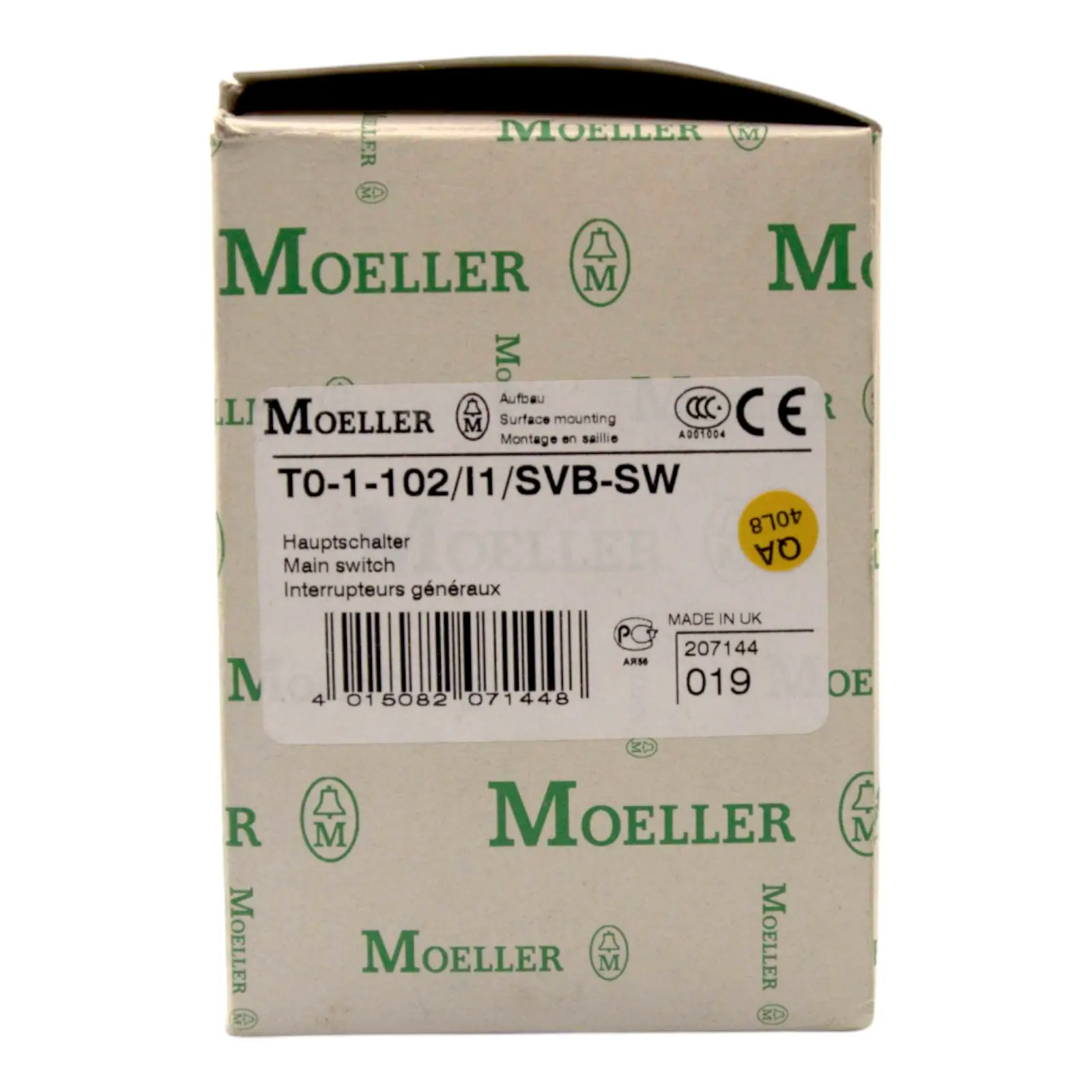 Produktfoto 1 von KLÖCKNER MOELLER T0-1-102/I1/SVB-SW