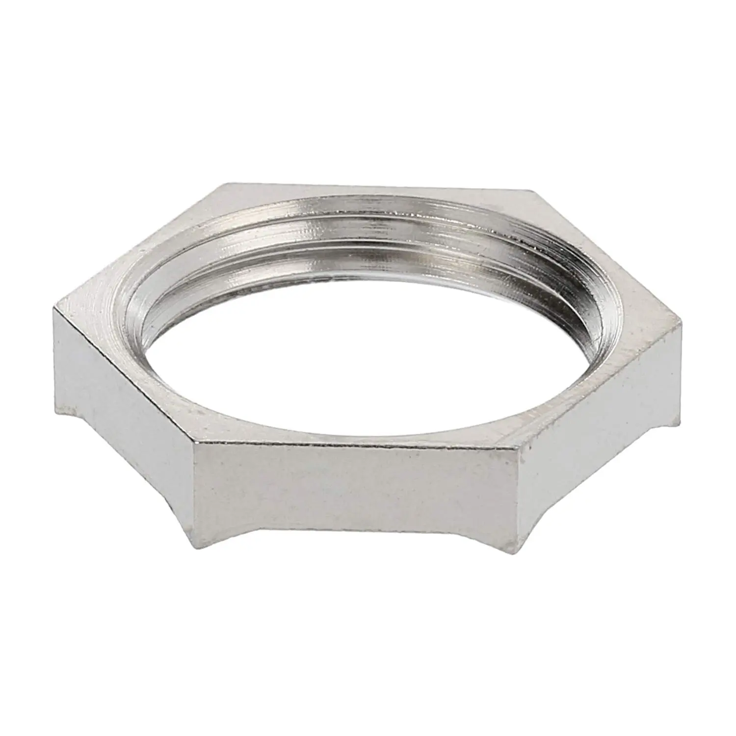 Produktfoto 1 von 10063220 WISKA Gegenmutter EMV PG11x1,41 GEMV-11 Sechskant Messing (CuZn) vernickelt Farbe silber