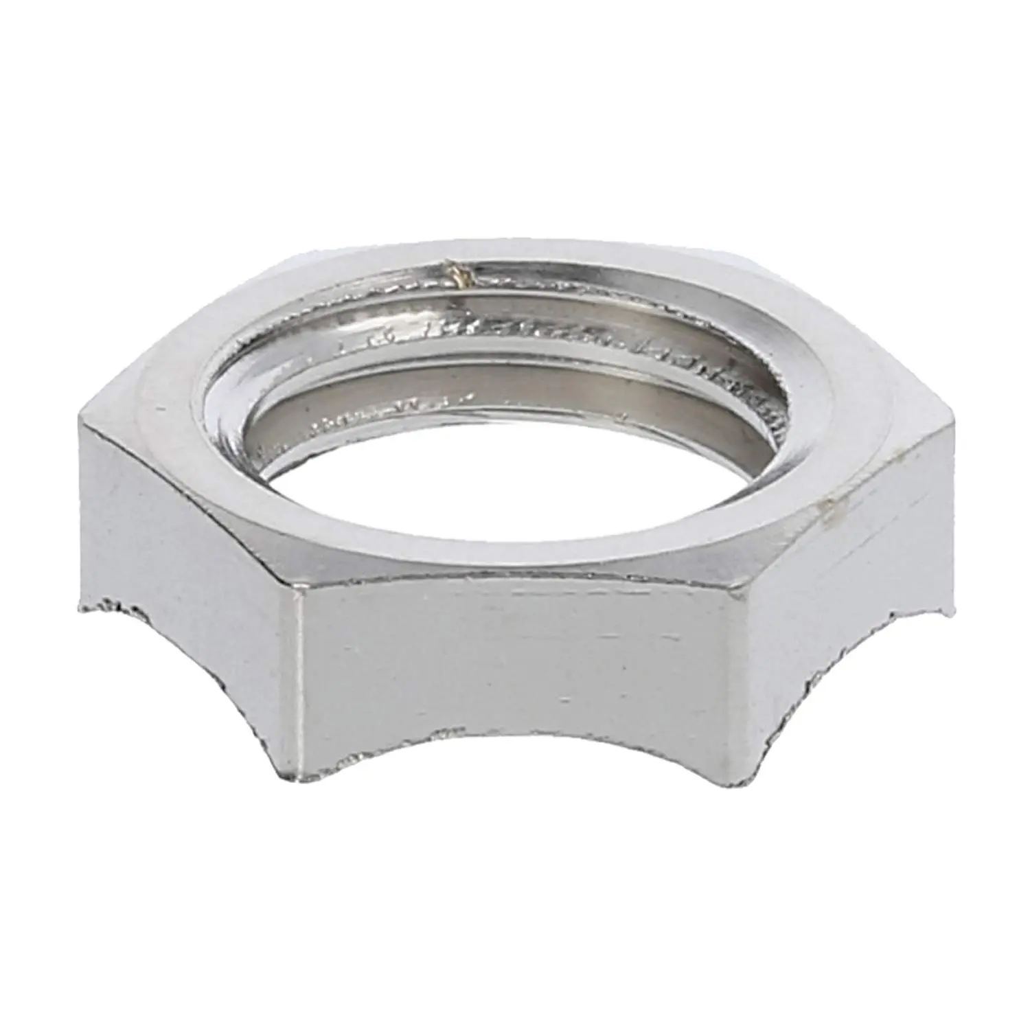 Produktfoto 1 von 10063210 WISKA Gegenmutter EMV M12x1,5 GEMV-M12 Sechskant Messing (CuZn) vernickelt Farbe silber