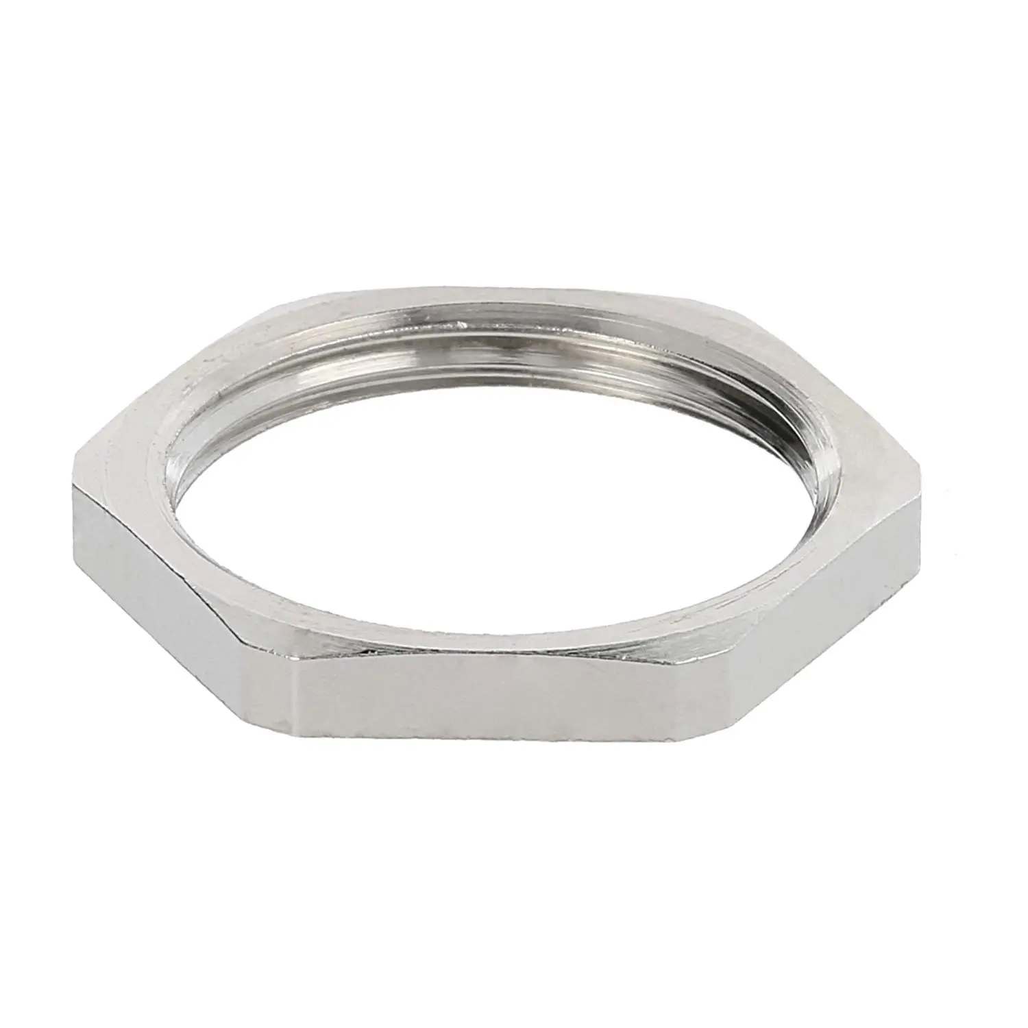 Produktfoto 1 von 10063221 WISKA Gegenmutter EMV PG13,5x1,41 GEMV-13 Sechskant Messing (CuZn) vernickelt Farbe silber