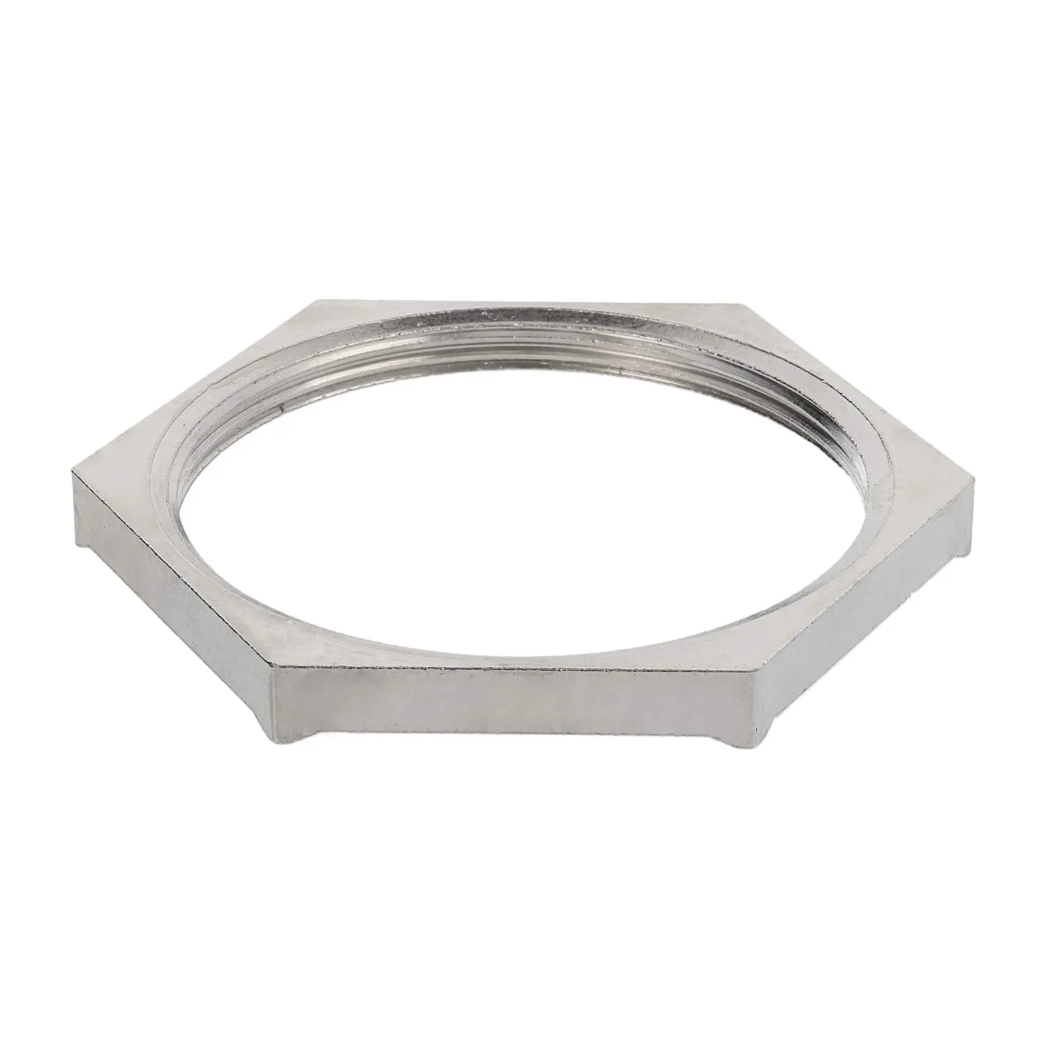 Produktfoto 1 von 10063226 WISKA Gegenmutter EMV PG42x1,588 GEMV-42 Sechskant Messing (CuZn) vernickelt Farbe silber