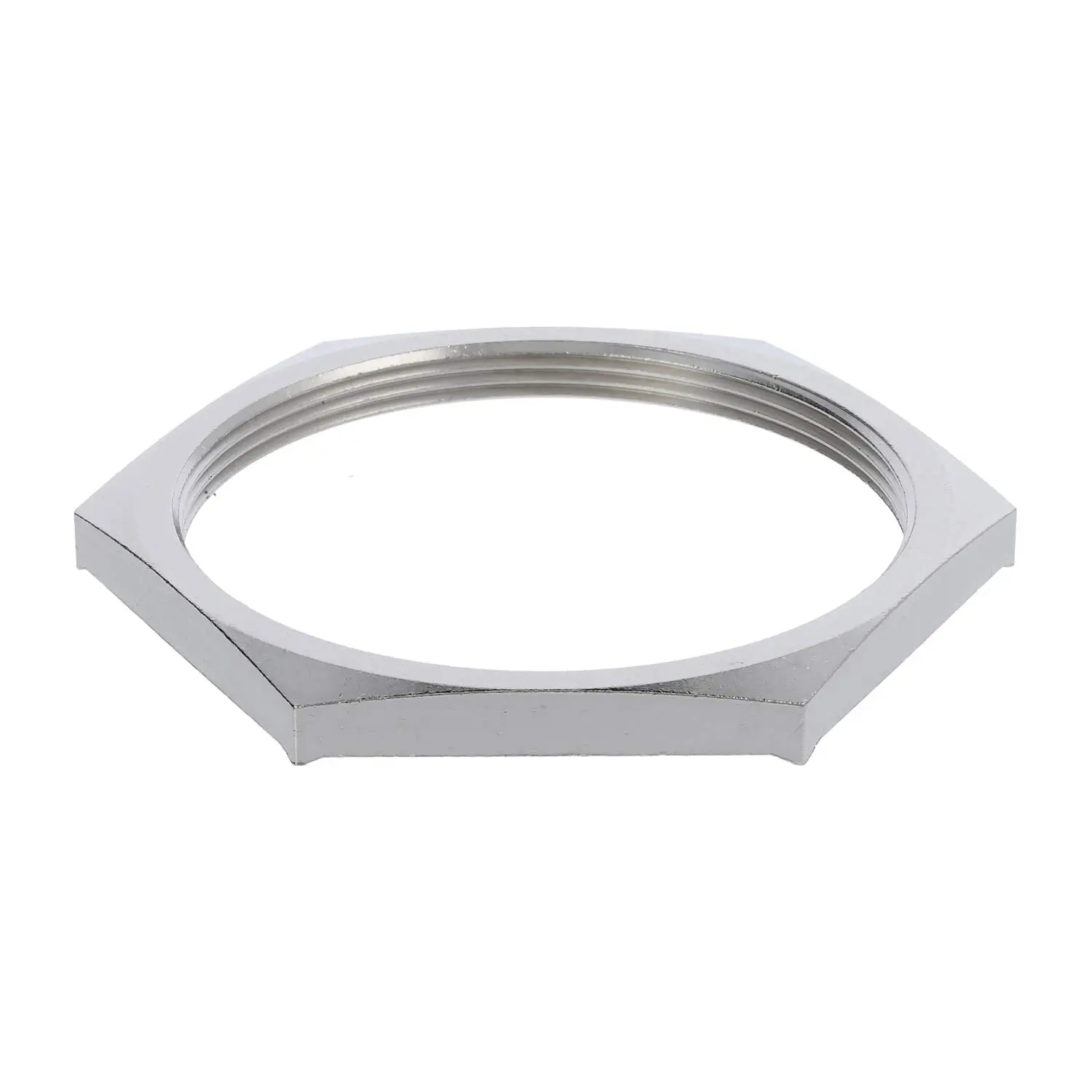 Produktfoto 1 von 10063217 WISKA Gegenmutter EMV M63x1,5 GEMV-M63 Sechskant Messing (CuZn) vernickelt Farbe silber