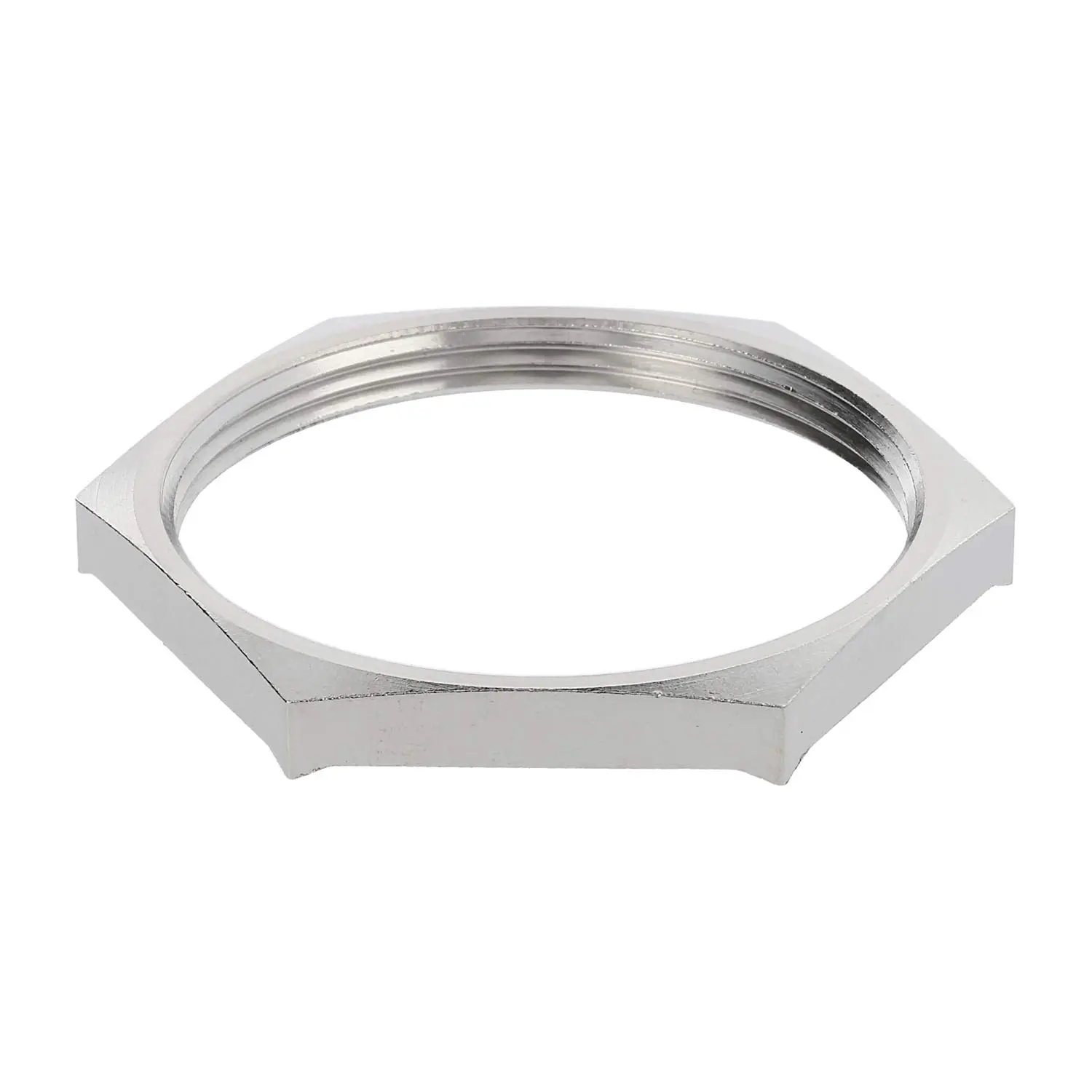 Produktfoto 1 von 10063225 WISKA Gegenmutter EMV PG36x1,588 GEMV-36 Sechskant Messing (CuZn) vernickelt Farbe silber