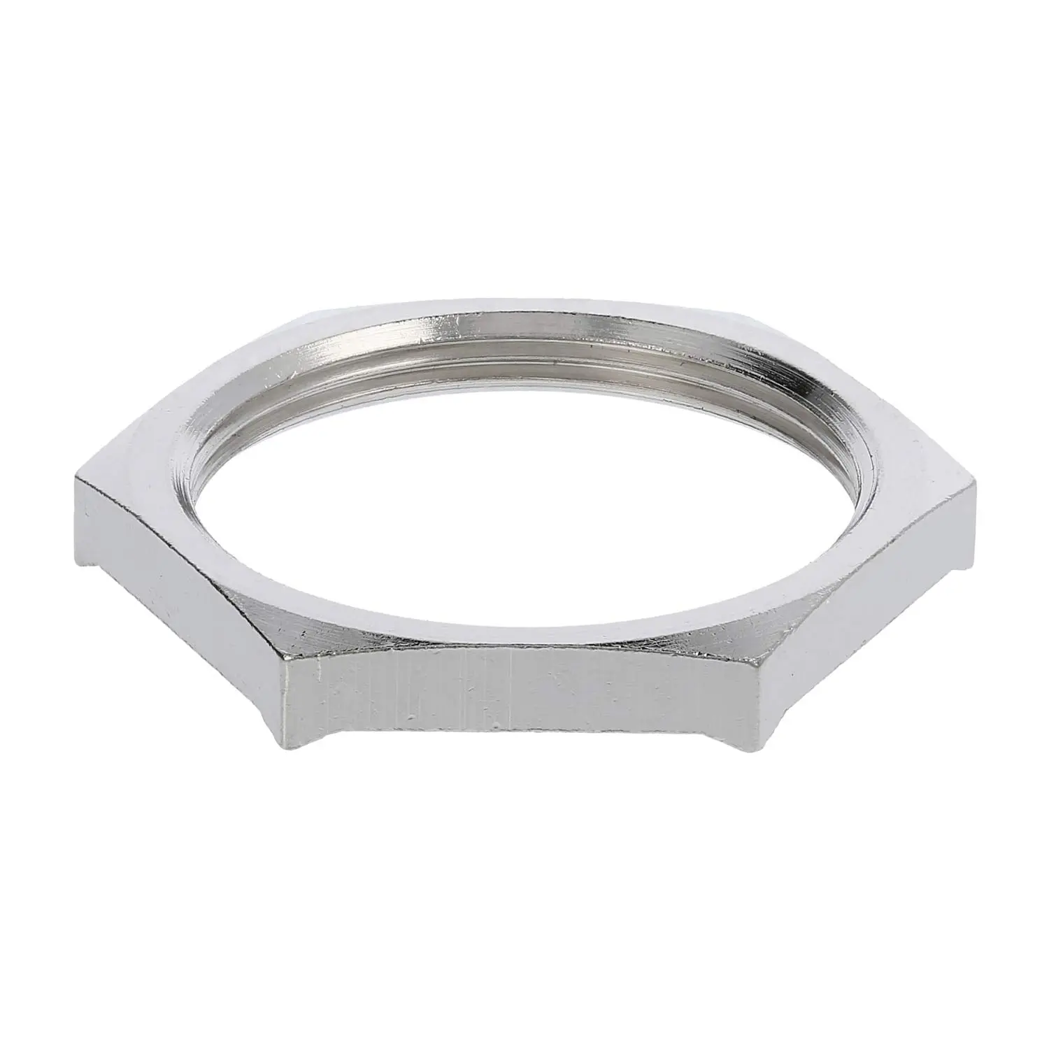 Produktfoto 1 von 10063215 WISKA Gegenmutter EMV M40x1,5 GEMV-M40 Sechskant Messing (CuZn) vernickelt Farbe silber