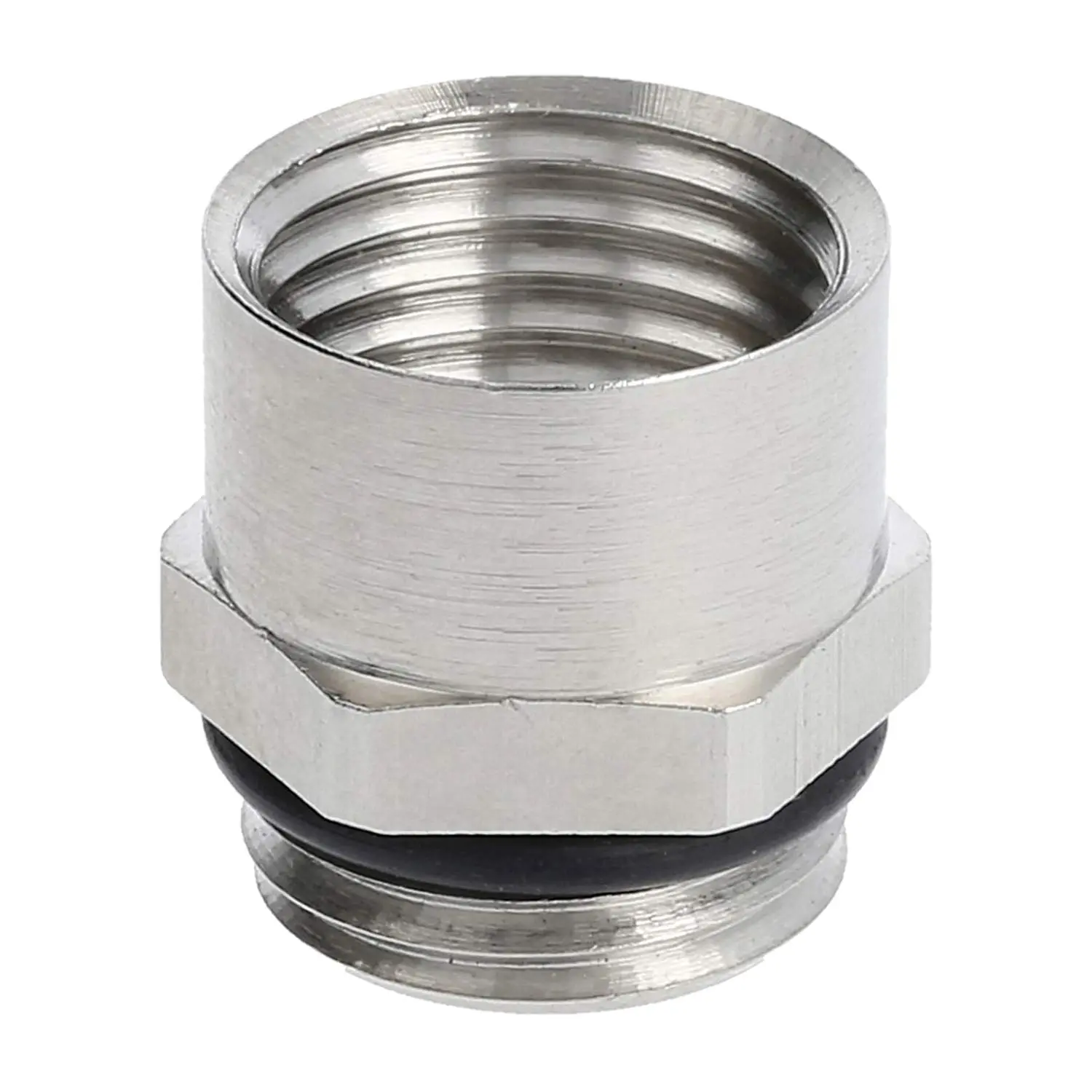 Produktfoto 1 von 52100010 LAPP Zwischenstutzen PG/PG PG7x1,27 MSZ-07 kurz Sechskant Messing (CuZn) vernickelt Anschlussgewinde 5,0mm