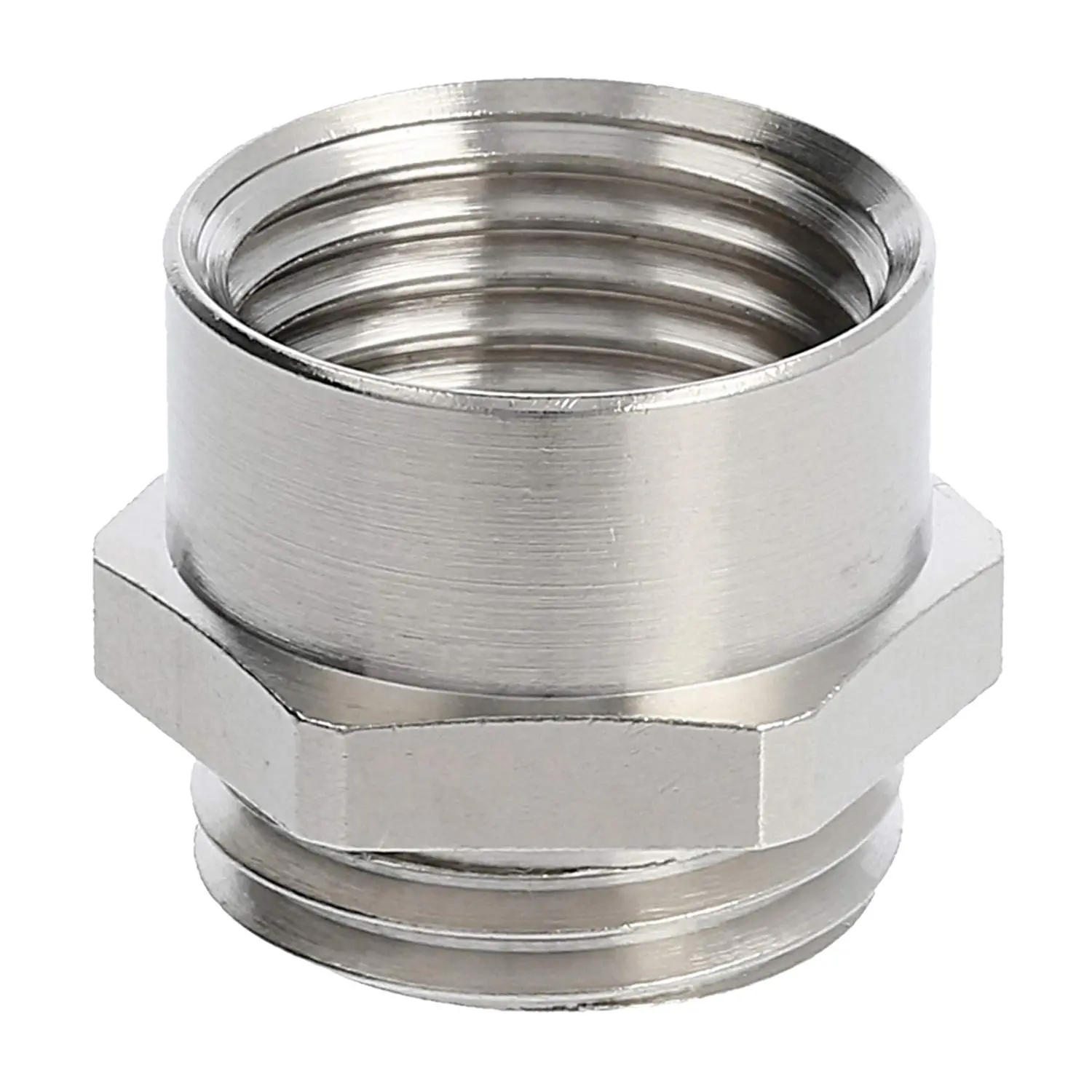 10063914 WISKA Adapter-Zwischenstutzen M/PG von M16x1,5 auf PG9x1,41 MMP-M/PG Sechskant Messing (CuZn) vernickelt Anschlussgewinde 5,0mm