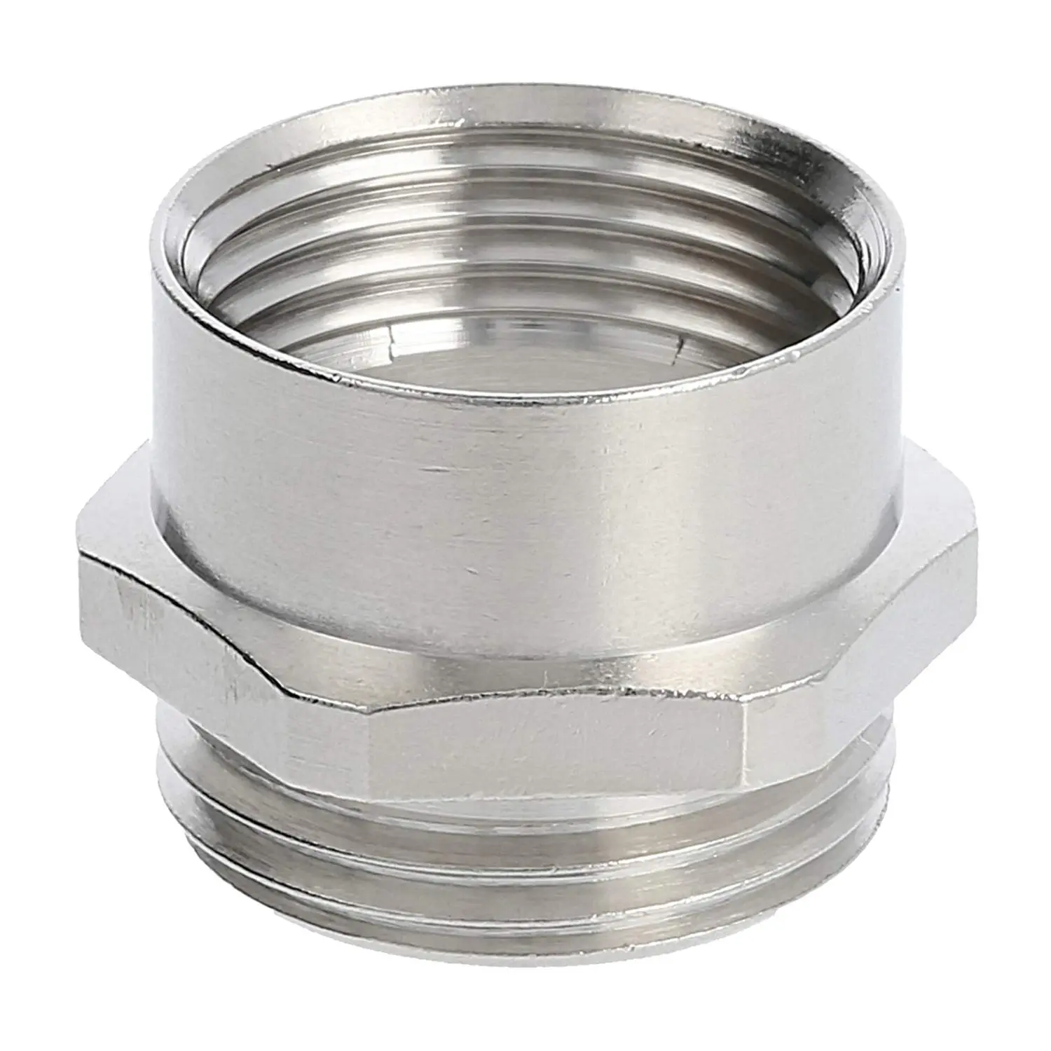 Produktfoto 1 von 10063917 WISKA Adapter-Zwischenstutzen M/PG von M20x1,5 auf PG11x1,41 MMP-M/PG Sechskant Messing (CuZn) vernickelt Anschlussgewinde 6,0mm