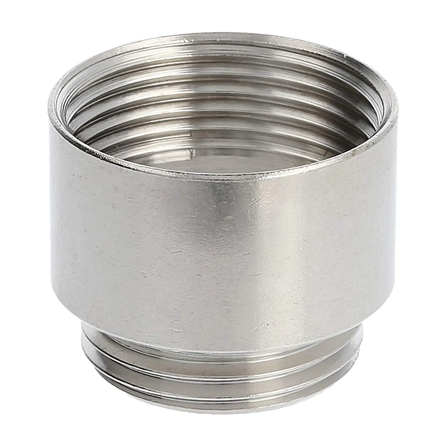 Zwischenstutzen M/PG von M20x1,5 auf PG16x1,41 MZM-M/PG rund Messing (CuZn) vernickelt Anschlussgewinde 6,0mm