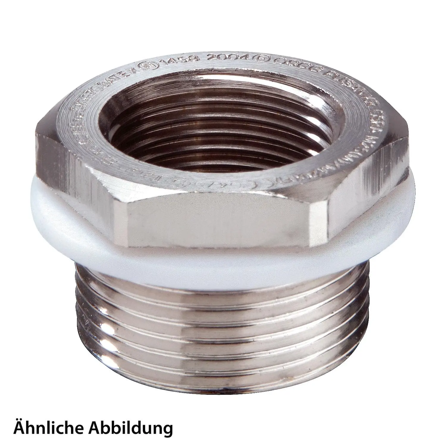 Produktfoto 1 von 50065652 WISKA ATEX-Reduzierung M/M von M25x1,5 auf M20x1,5 Sechskant Messing (CuZn) vernickelt Ex-d IIC / Ex-e IIEx tDA21 IP66 / II 2G (1,2) II 2D (21,22)
