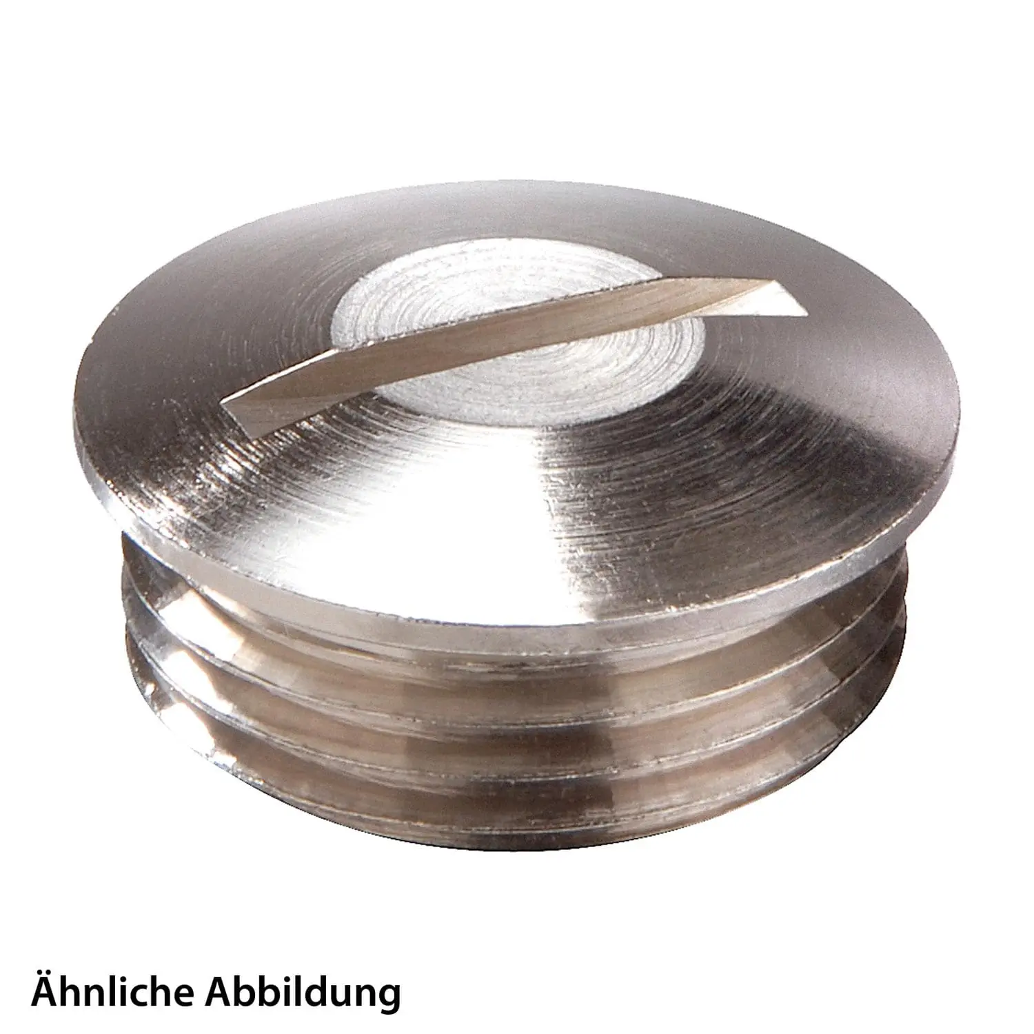 Produktfoto 1 von 10065465 WISKA Blindstopfen M40x1,5 BVA-M40 rund mit Schlitz Edelstahl (1.4305) Gewindelänge 8,5mm