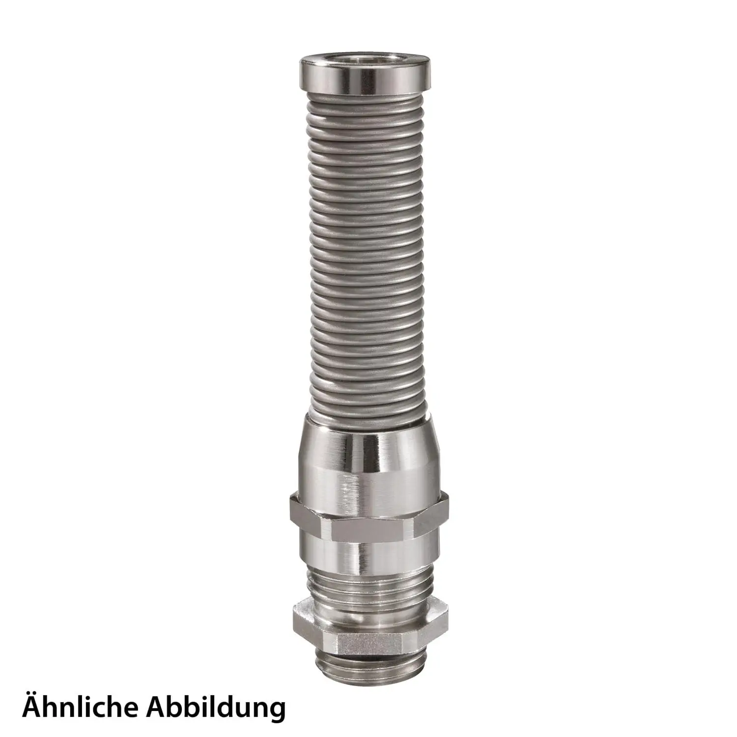 Produktfoto 1 von 10065832 WISKA Verschraubung mit M-Biegeschutz M20x1,5 inkl. O-Ring Messing (CuZn) vernickelt Gewindelänge 6,0mm