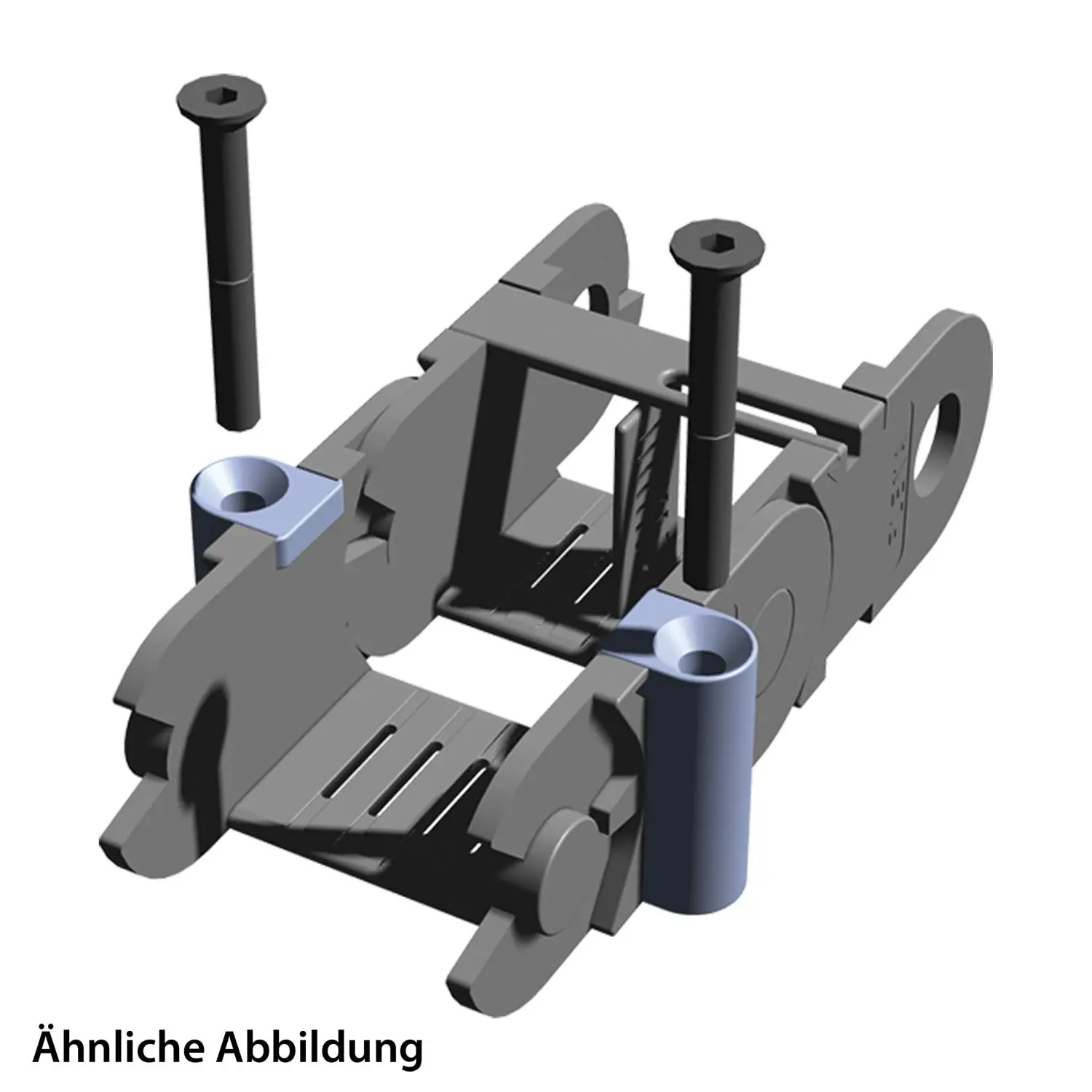 Produktfoto 1 von 16154000002 FLEXA Anschlusselement für Serie PL4 bestehend aus 2 Teilen nach Entfernen des Klappstegs in jedes Glied einsetzbar