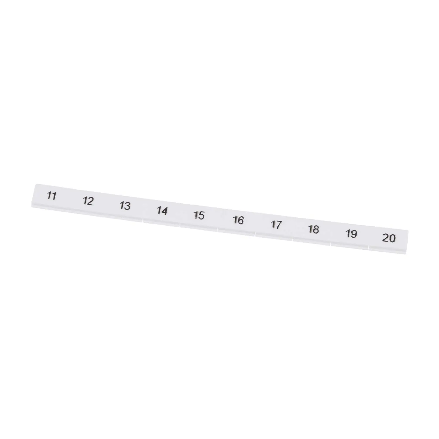 Produktfoto 1 von 0808804:0011 Phoenix Contact Markierungsstreifen 10-teilig 11 - 20 ZBF 8 LGS fortlaufende Zahlen Werkstoff Polyamid (PA) weiß, Rastmaß 8,2mm