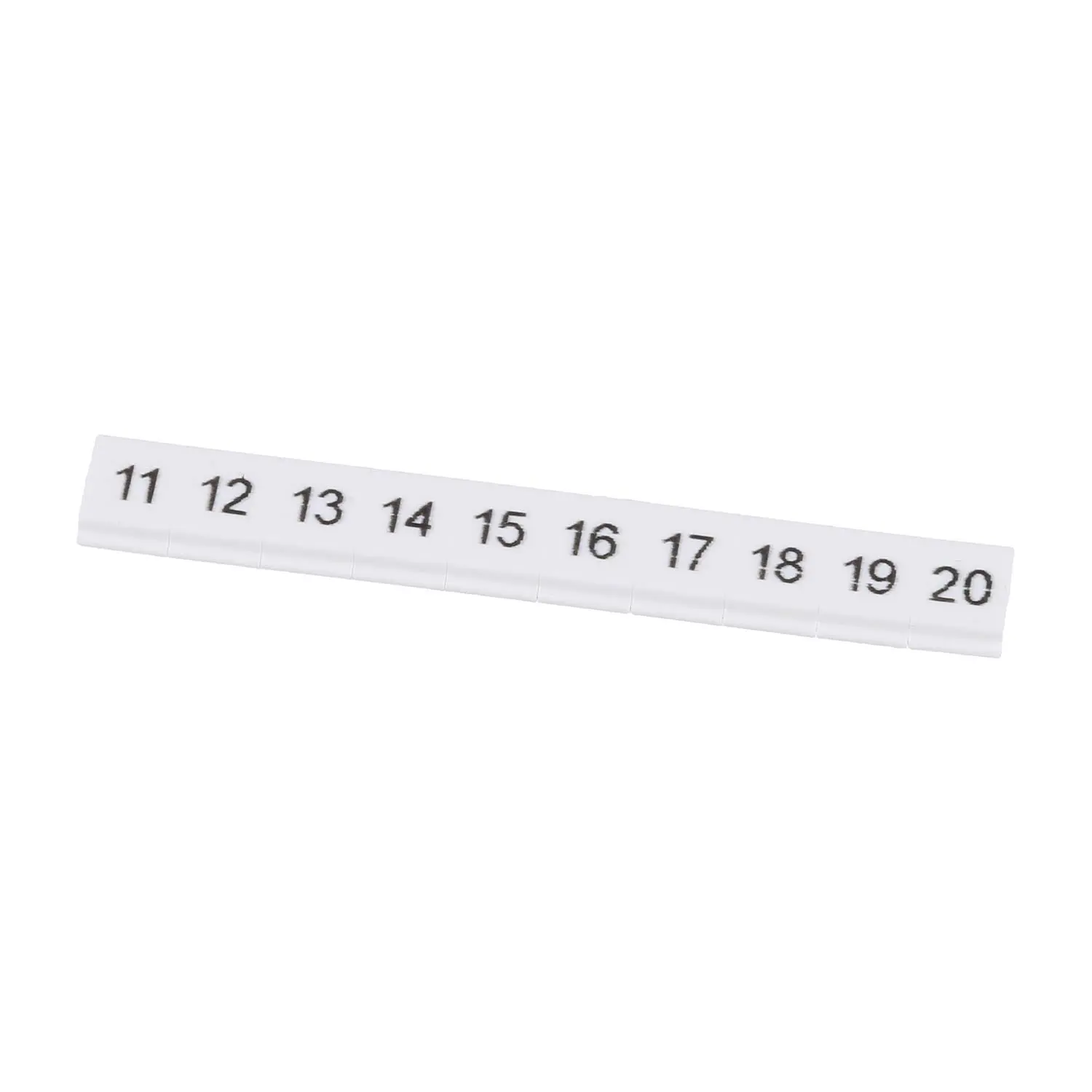 Produktfoto 1 von 0808626:0011 Phoenix Contact Markierungsstreifen 10-teilig 11 - 20 ZBF 4 LGS fortlaufende Zahlen Werkstoff Polyamid (PA) weiß, Rastmaß 4,2mm