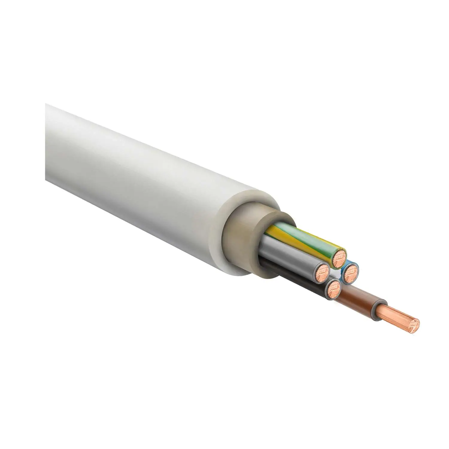 Produktfoto 1 von 39066 HELU KABEL NYM-J 5x1,5mm² Mantelleitung AD 10,3mm Nennspannung Uo/U 300V/500V