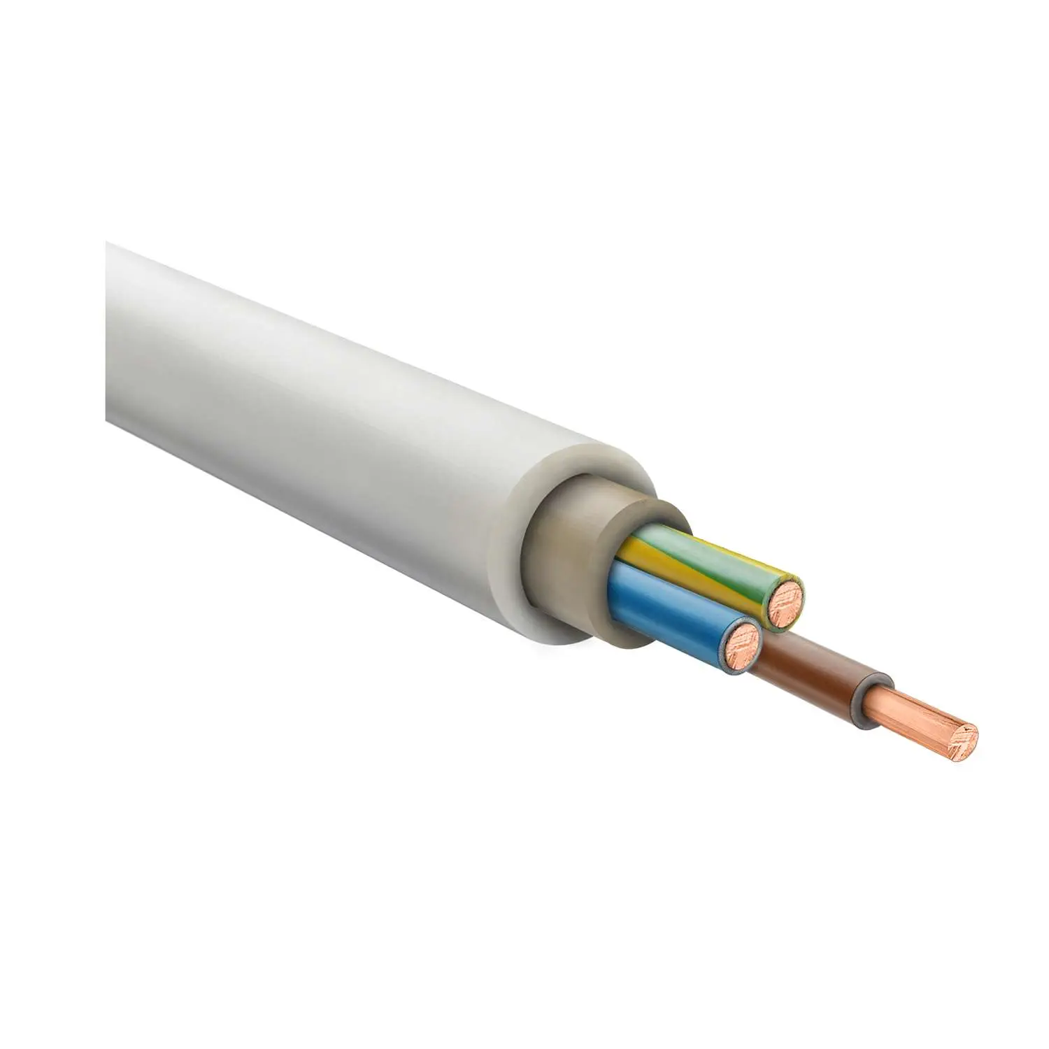 Produktfoto 1 von 39056 HELU KABEL NYM-J 3x1,5mm² Mantelleitung AD 9,1mm Nennspannung Uo/U 300V/500V