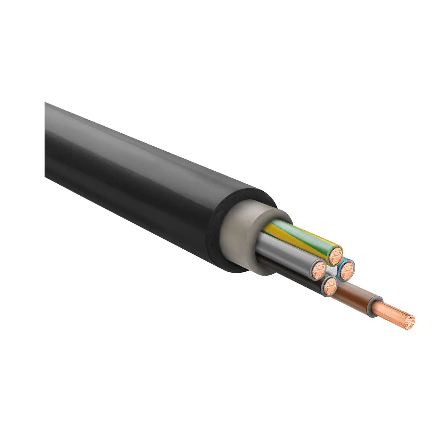 Produktfoto 1 von 32060 HELU KABEL NYY-J re 0,6/1kV 5x2,5mm² Erdkabel AD 14,5mm Nennspannung Uo/U 600V/1000V