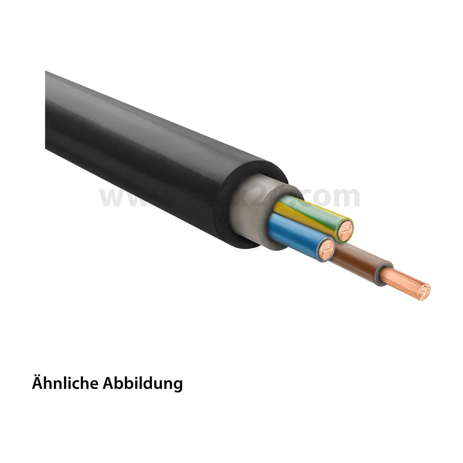 Produktfoto 1 von 32024 HELU KABEL NYY-J re 0,6/1kV 3x2,5mm² Erdkabel AD 12,5mm Nennspannung Uo/U 600V/1000V