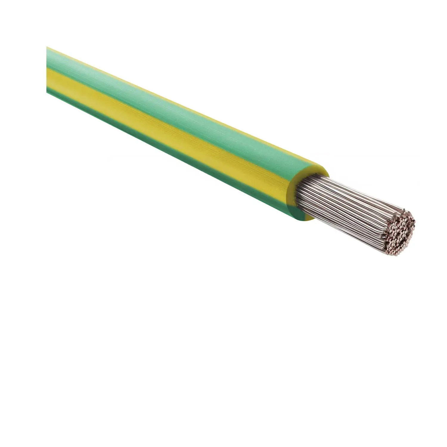Produktfoto 1 von 23913 HELU KABEL SiF 1X6mm² GNYE (grün/gelb) Einzelader Silikon grün/gelb AD 5,0mm Nennspannung Uo/U 300V/500V