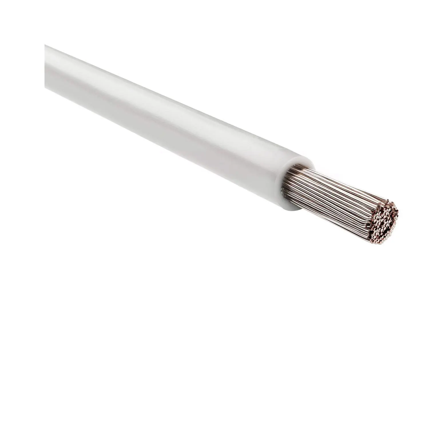 Produktfoto 1 von 23905 HELU KABEL SiF 1X6mm² WH (weiß) Einzelader Silikon weiß AD 5,0mm Nennspannung Uo/U 300V/500V