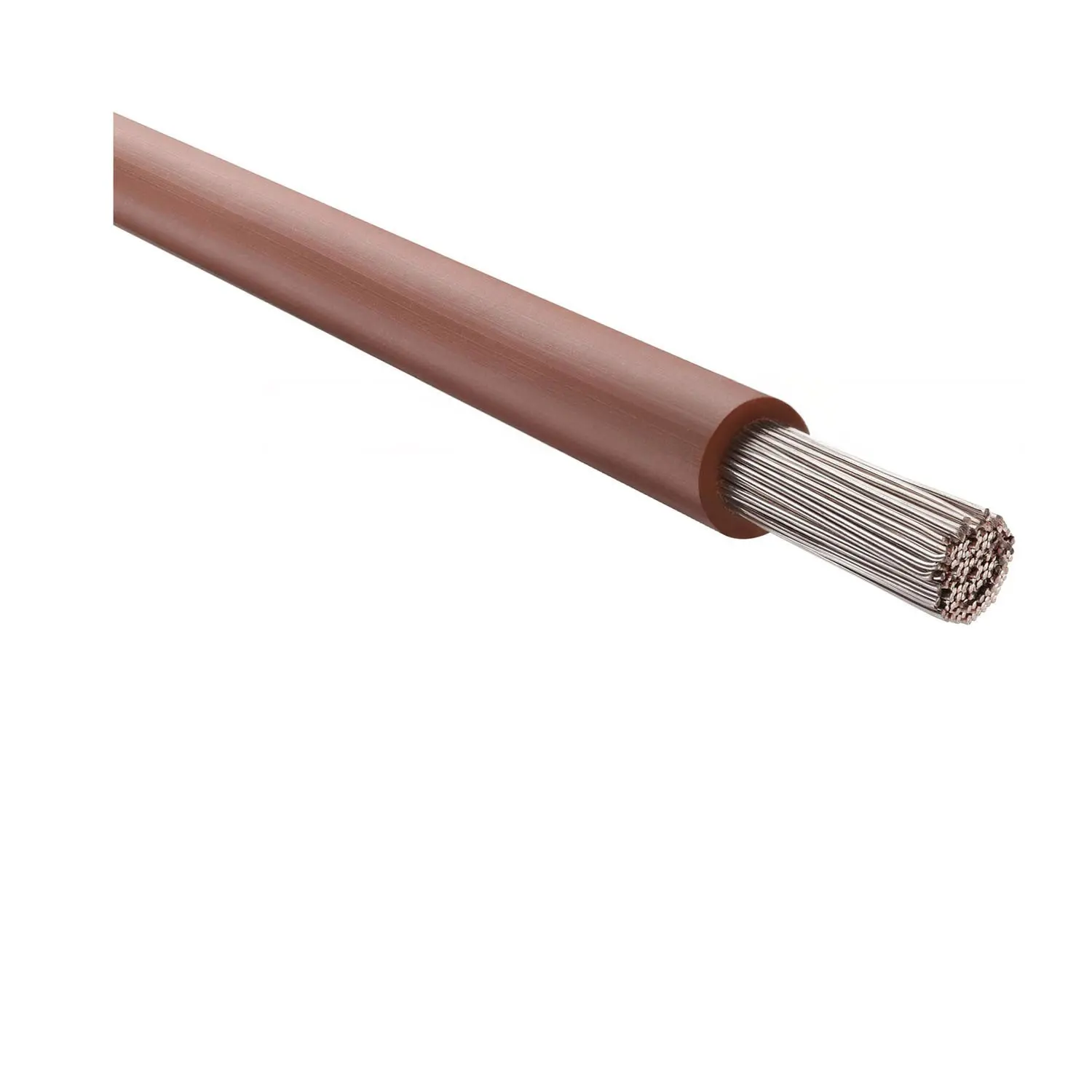 Produktfoto 1 von 23904 HELU KABEL SiF 1X6mm² BN (braun) Einzelader Silikon braun AD 5,0mm Nennspannung Uo/U 300V/500V