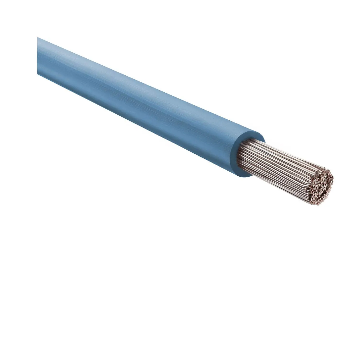 Produktfoto 1 von 24603 HELU KABEL SiF 1X10mm² BU (blau) Einzelader Silikon blau AD 6,6mm Nennspannung Uo/U 300V/500V